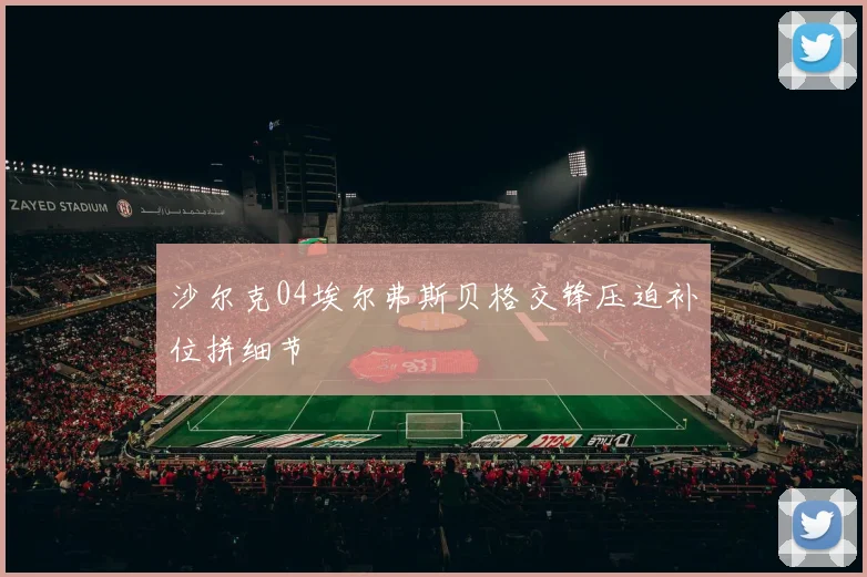 沙尔克04埃尔弗斯贝格交锋压迫补位拼细节